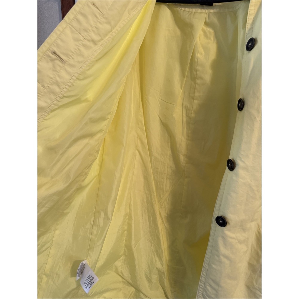 Eddie Bauer Womens Yellow Lightweight Jacket Coat Medium Button Front Cotton Bld - Picture 8 of 8
